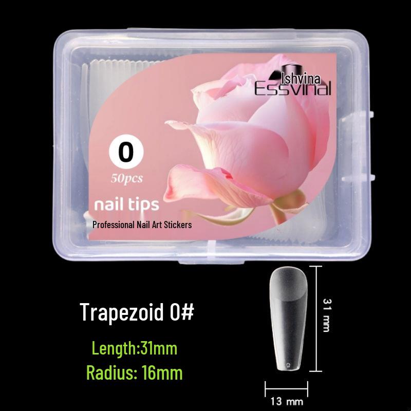 Matte Mandelfarbene Wassertropfen-Press-On-Nägel - Dünn, Nahtlos, Transparent, Dual-Use Aufklebbare Nagelverlängerungen