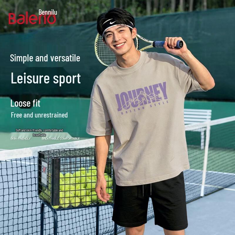 

Baleno Men s Printed Short Sleeve Pure Cotton T-Shirt XL