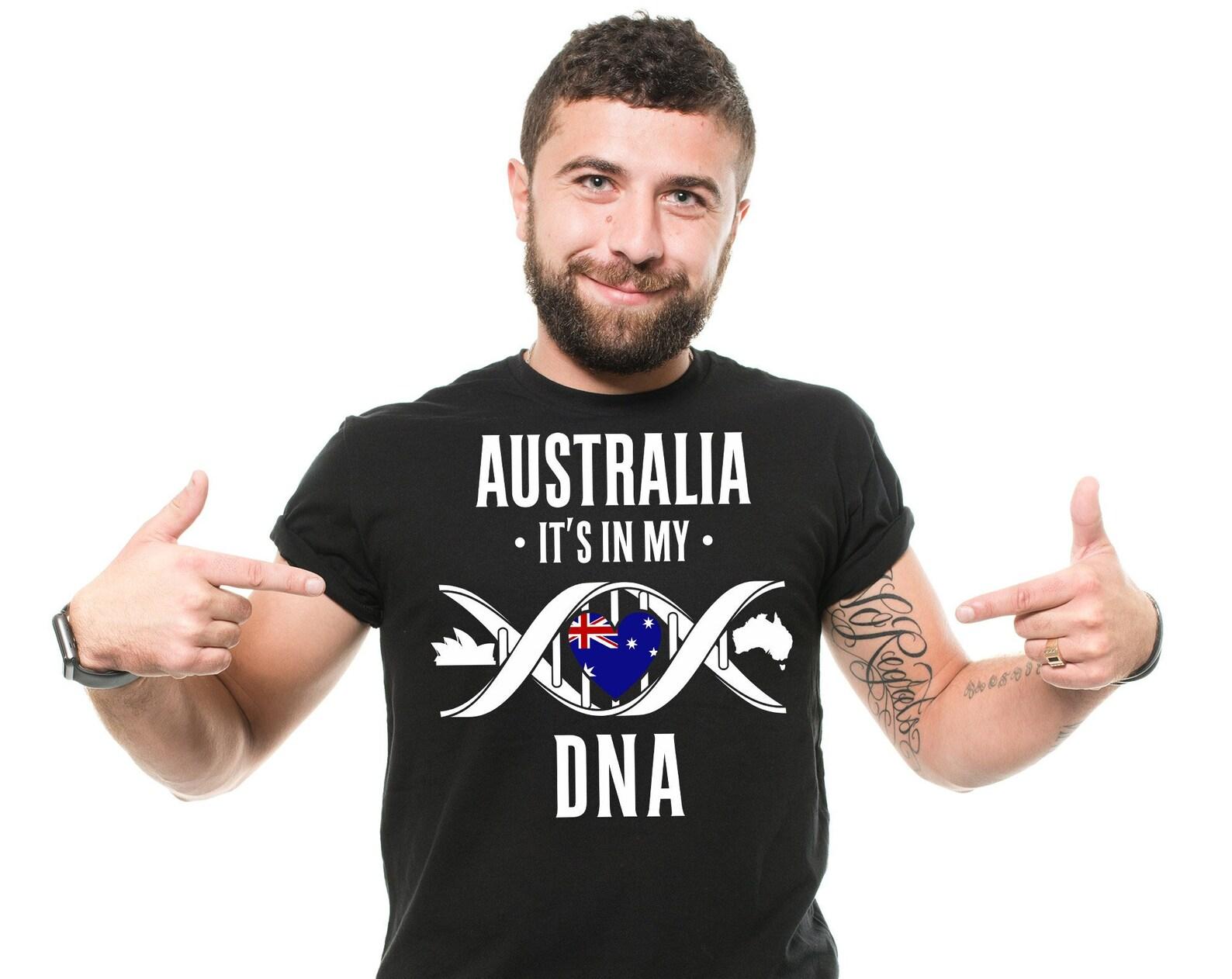 Australian DNA Flag T-Shirt: Patriotic Australia Gift 2XL