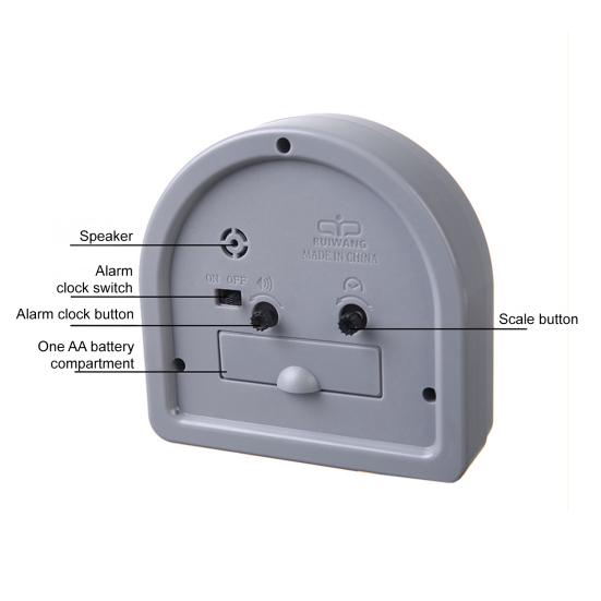 Bedside Alarm Clock Compact Mini Size Silent Operation Battery Powered Illuminated Display Decorative Table Clock
