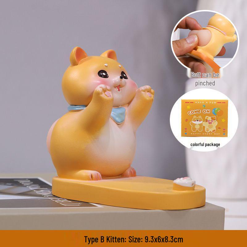 Cartoon Niedlicher Handy- & Tablet-Ständer: Kreatives Desktop-Ornament & Binge-Watching-Geschenk