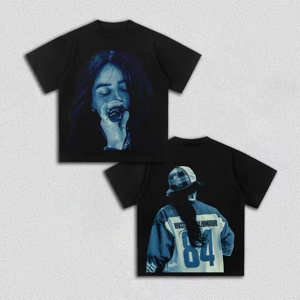 Billie Eilish Y2k Graphics Cotton Unisex Shirt 2026 New Short Sleeve Men's Women's Fashion Hip-hop 2026 Summer T-shirt Fan Gifts