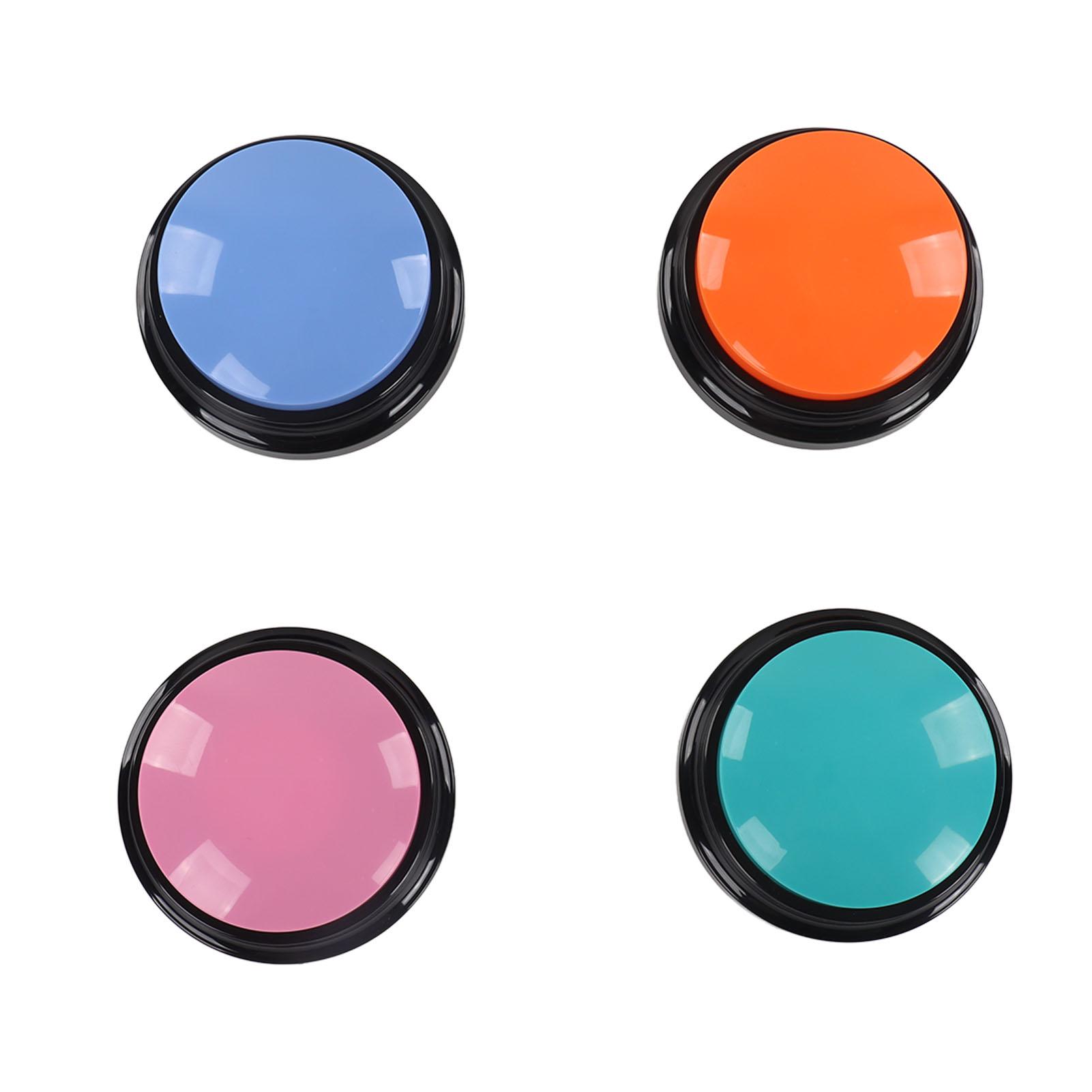 

4 шт. Кнопка записи голоса 30 секунд записи дрессировочный зуммер для домашних животных для кошек и собак дрессировка