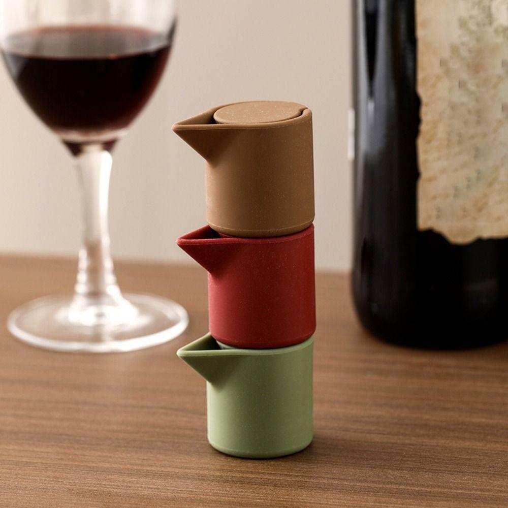 2Pcs Portable Silicone Wine Stopper V-Shaped Pour Spout Airtight Beverage Bottle Sealer Leakproof Wine Sealing Cap Champagne