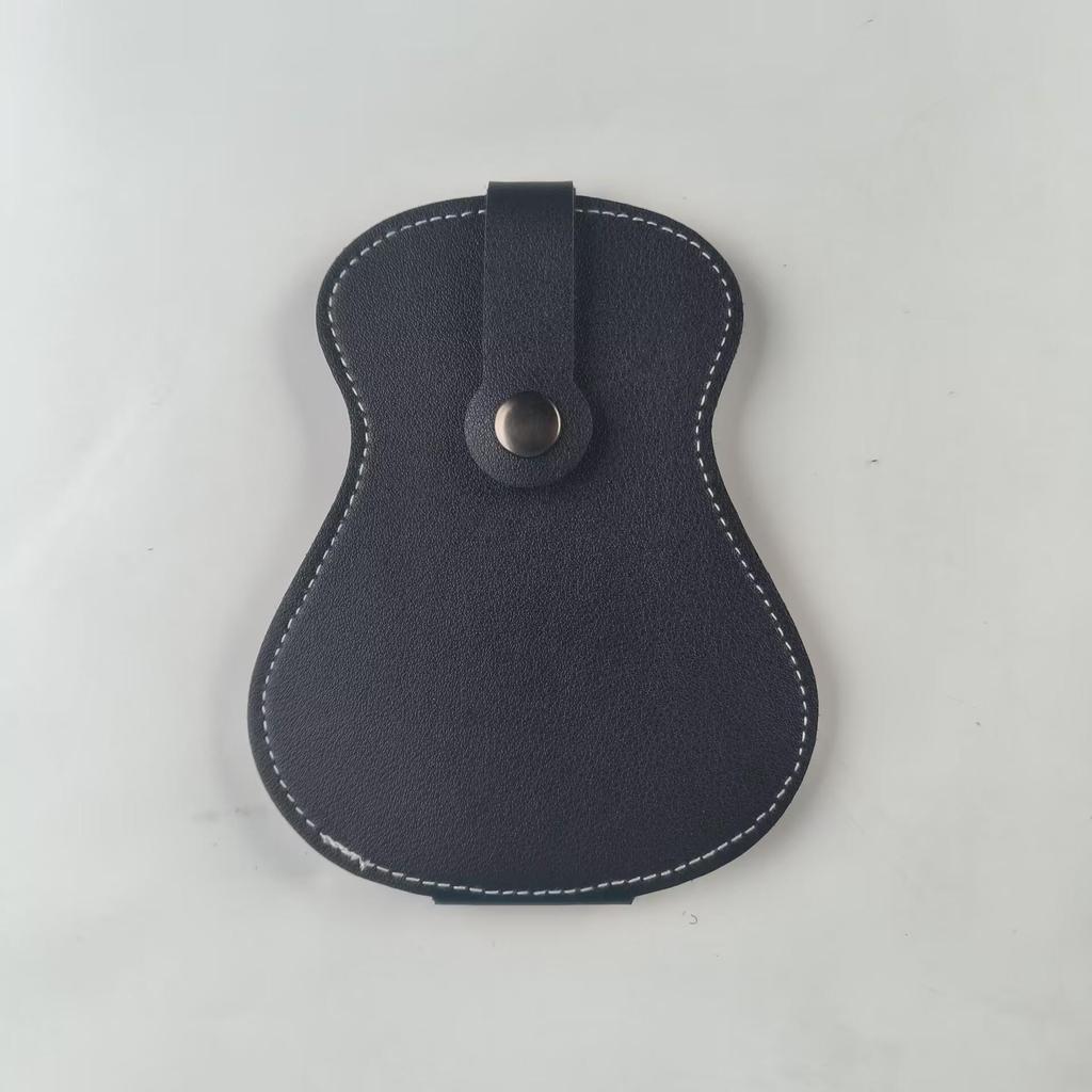 Embroidered Guitar Pick Storage Bag with Large Capacity Slots and Hanging Ornament