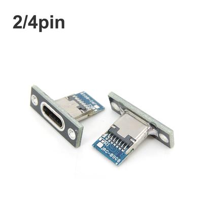 2p 4p USB Type-C Jack 3.1 Type-C 2Pin 4Pin samice konektor Jack nabíjecí port USB 3.1 Type-C zásuvka upevňovací deska