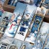 30-Pack Blue Christmas Winter Cartoon Bookmarks - Perfect Back-to-School Gifts