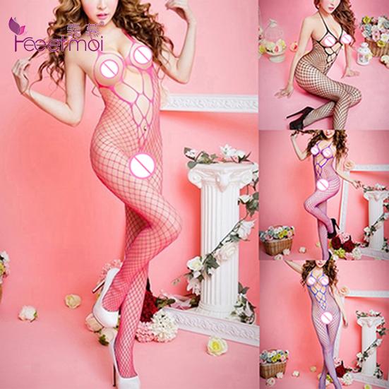 

Кружевное белье Сексуальное горячее эротическое рыбное сеть Slim Babydoll Пижамы Fit Колготки Прозрачные интегрированные облегающие нижние белья