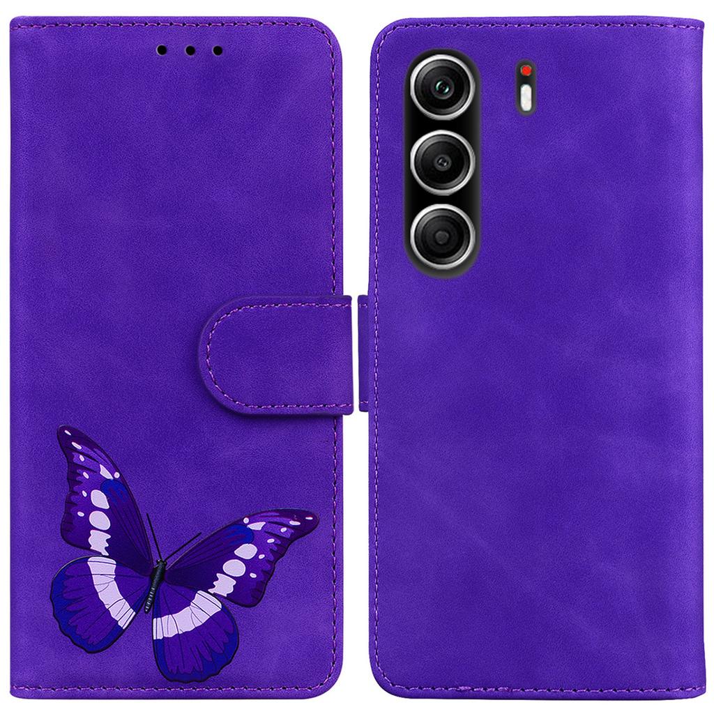 For TECNO Camon 40 Pro 5G/4G Stand Case PU Leather Phone Cover Butterfly Printed