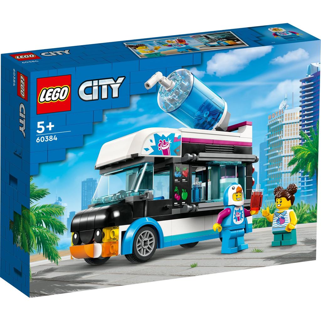 LEGO City Penguin Frozen Drink Car, Toy, Gift, Birthday, Educational, Christmas, Boys and Girls, Ages 5, 6, 7, 8, City Building, 60384