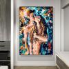Abstract Passion Sexy Canvas Painting Modern Naked Woman and Man Posters and Prints Wall Art Pictures for Living Room Home Decor