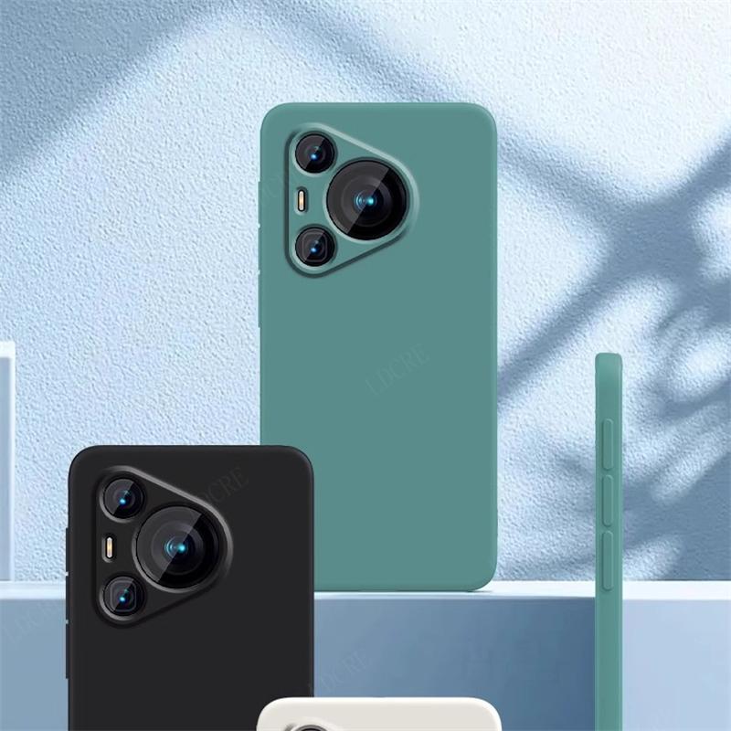 For Huawei Pura 70 Case Cover For Huawei Pura 70 Capas Liquid Silicone Original Shockproof TPU Soft Case Huawei Pura 70 Fundas