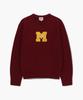 Malittepeulangsowajeobeo M Applique Knit Pullover Burgundy