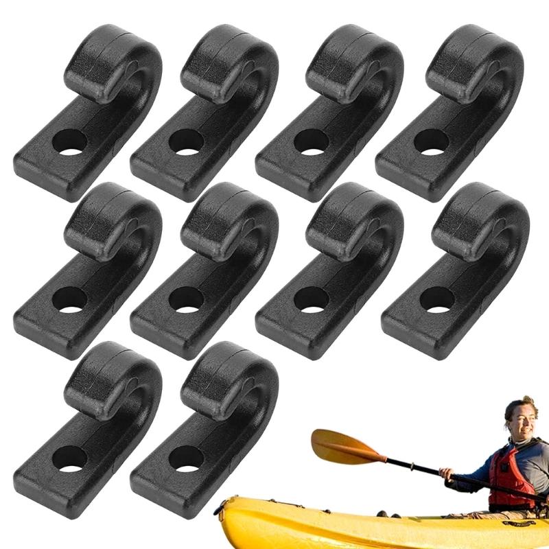 50Pcs Kayak Lashing J Hook Bungee Cord Hook Safety Kayak J Shaped Hook Tie Down Hook Kayak Accessories Enduring