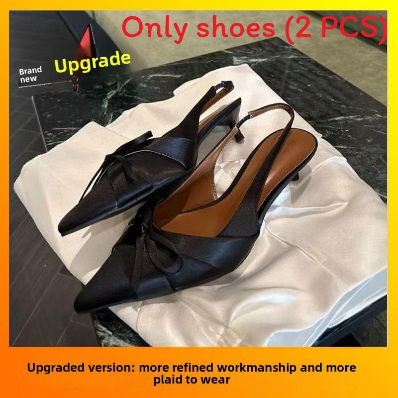 French Bowknot Flat Shoes With Rubber Sole For Casual Summer Wear