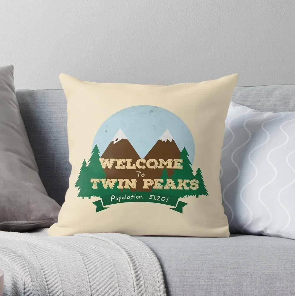 Welcome To Twin Peaks Throw Pillow Couch Pillows Marble Cushion CoverPURPLE, 30x30cm