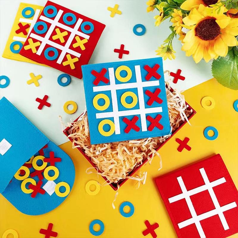 Children's Educational Tic-Tac-Toe Felt Game Board