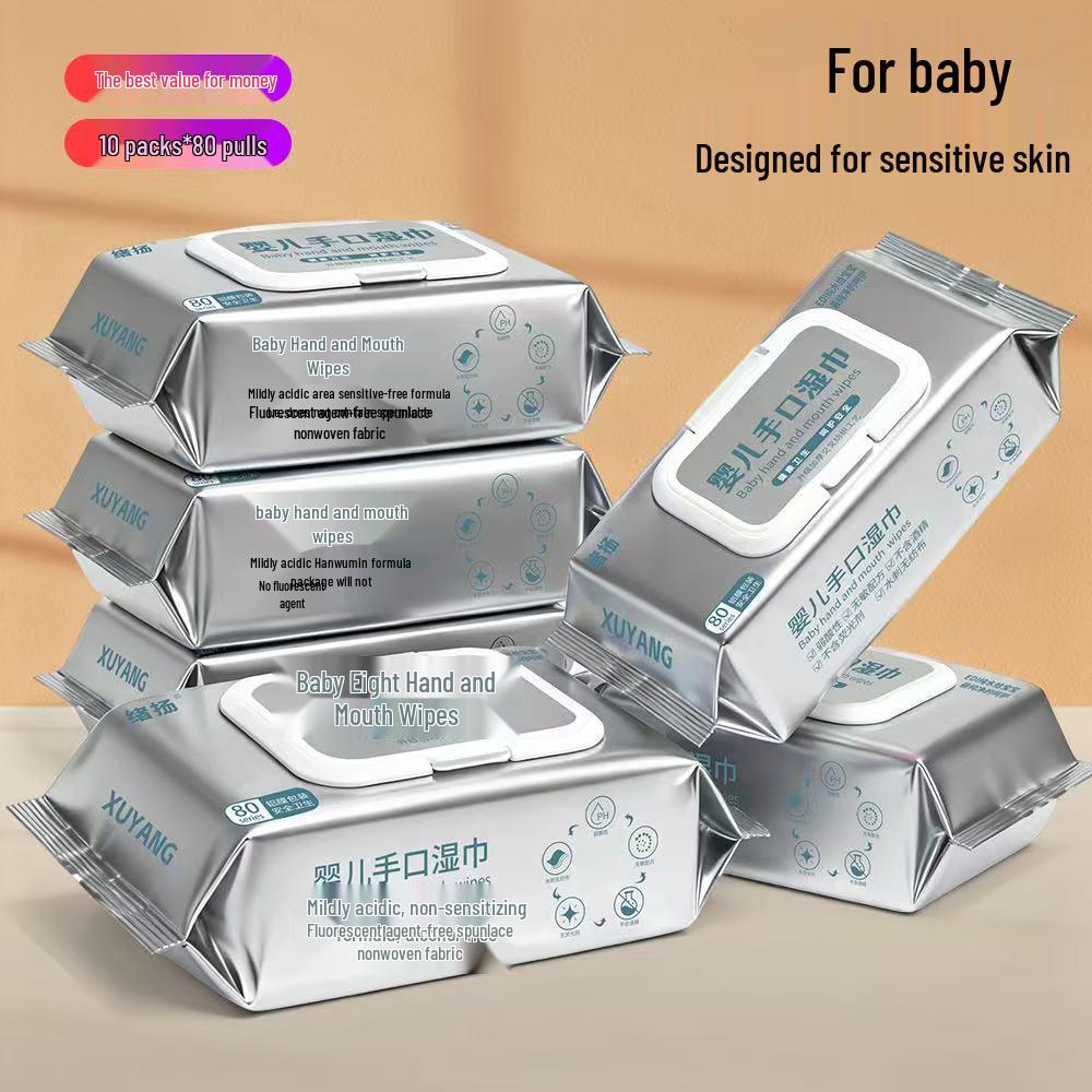 EDI Pure Water Pearl Pattern Baby Wipes, 80 Count, Additive-Free and Thickened