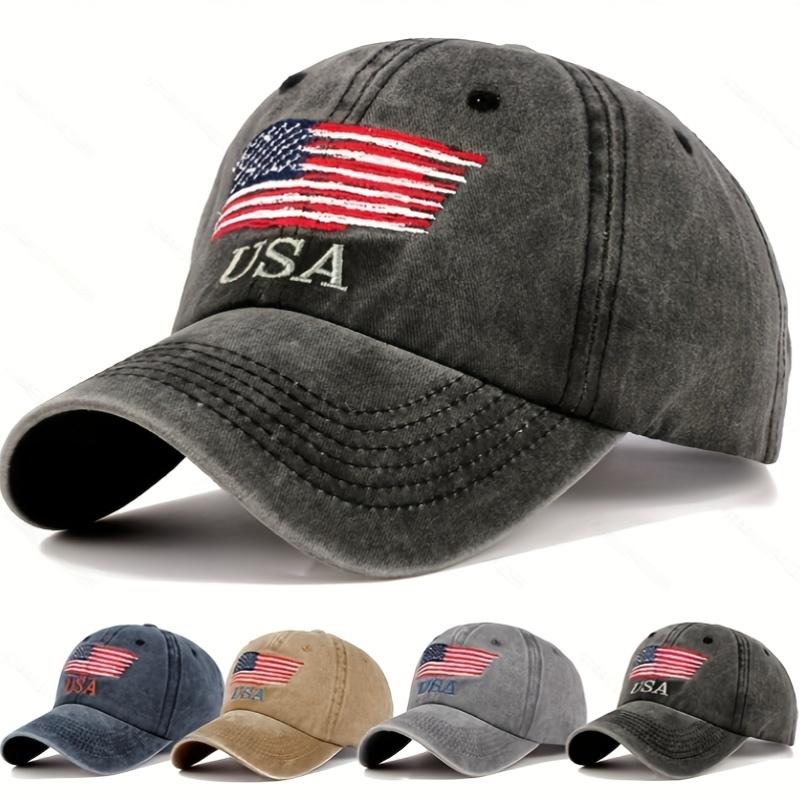 UnisexS Trendy Versatile Baseball Cap American Flag Retro Design ValentineS Day Gift Breathable Comfortable Outdoor Sports Casual