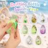 Creative Drifting Bottle Squishy Toy Sequins Super Soft Slow Rebound Fidget Toy Anxiety Relief Handmade Realistic Bottle Pinch