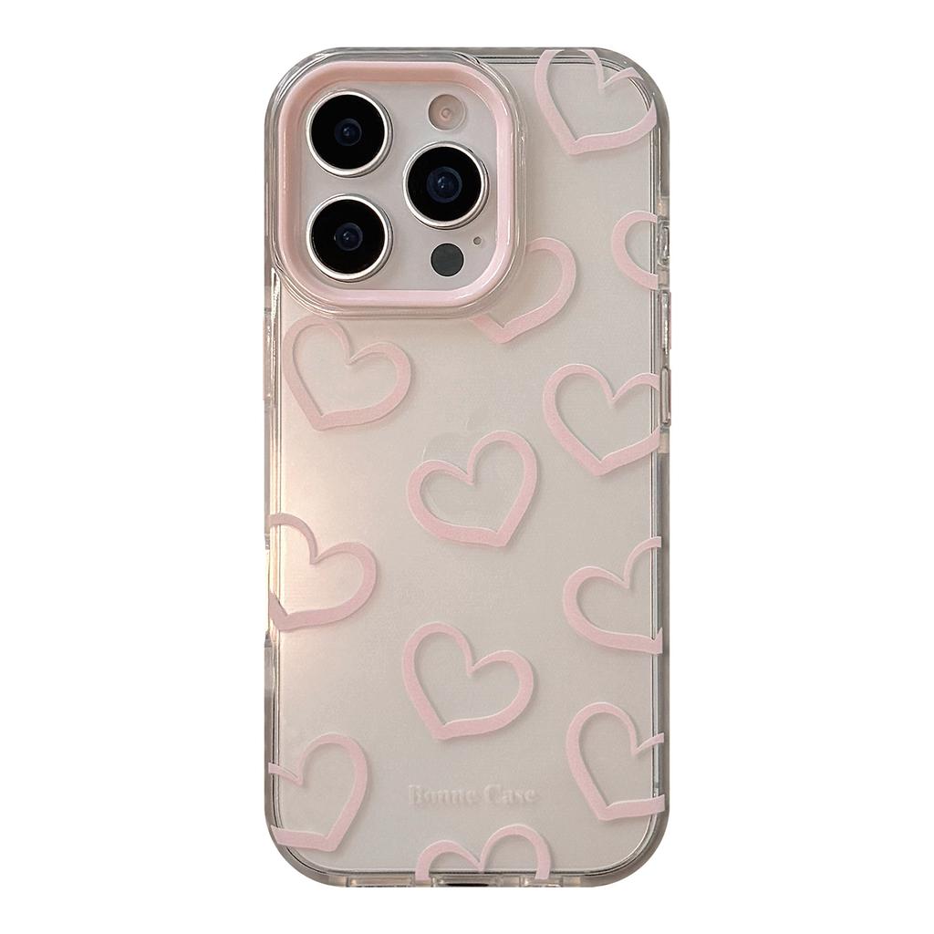 Gray Pink Graffiti Love IPhone 15 Apple 16 Promax Mobile Phone Case Suitable for 14 Personality 13 Transparent 11 Magnetic Suction