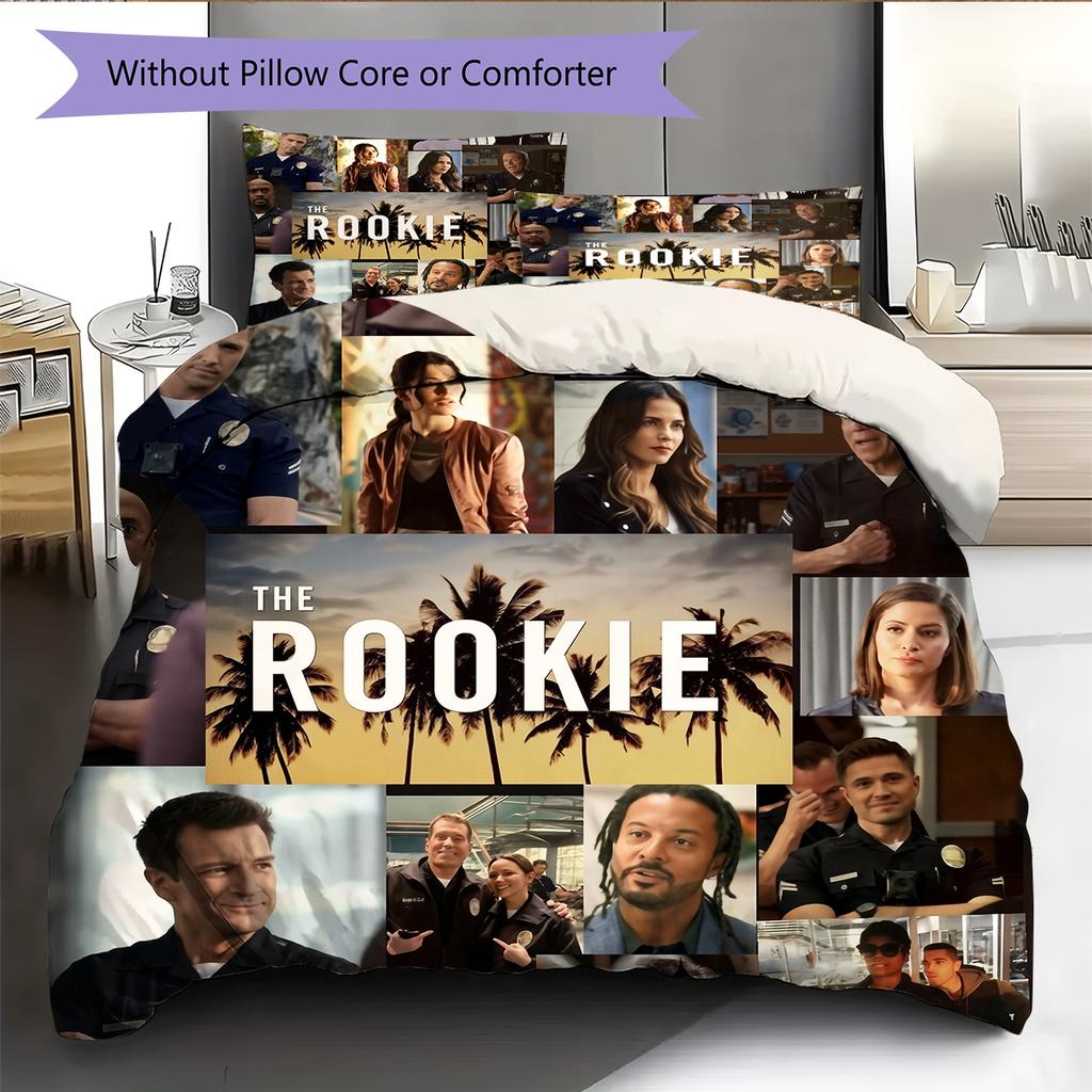 Biancheria da letto con motivo 'The Rookie' Decorazione per la casa Regalo di compleanno (1 * copripiumino + 2 * federa, senza nucleo)