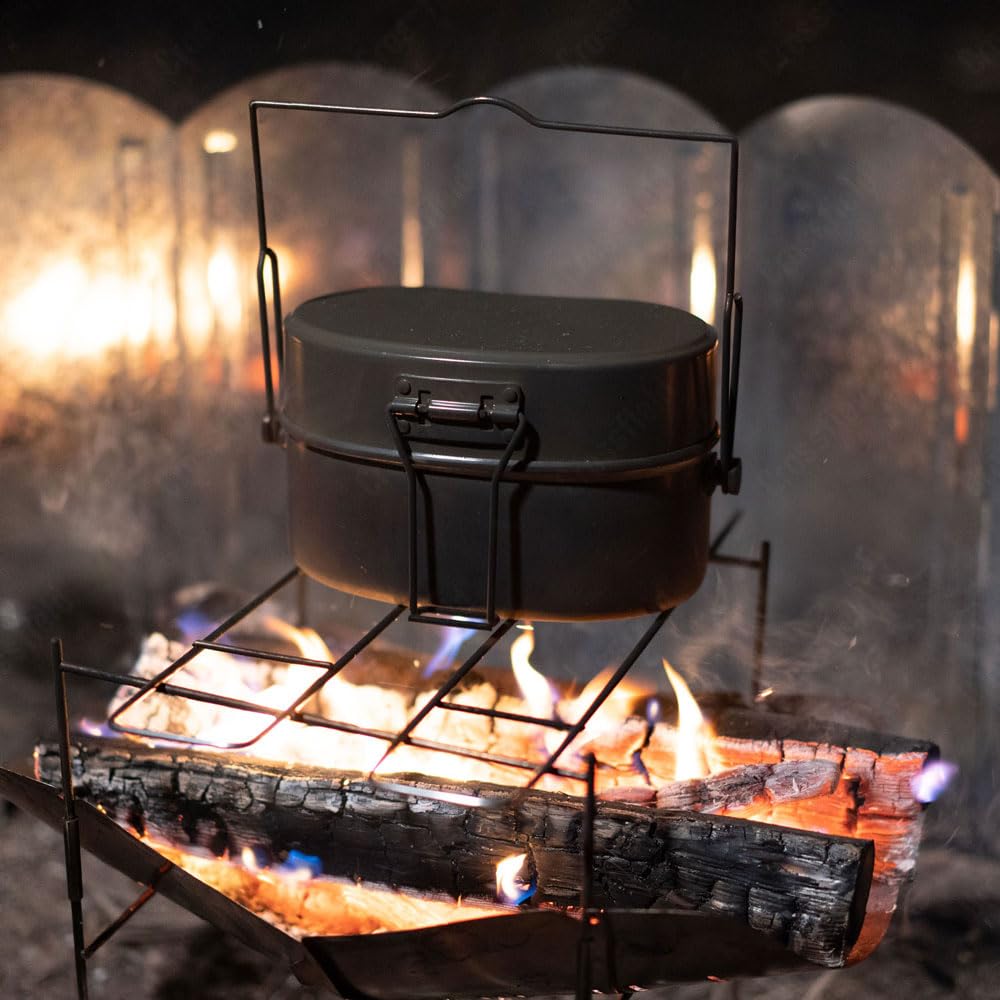 Crossfield Combat Meal Cup 2 Type New Lot Edition Camping Solo Camp Military Style Meal Cooker 2 Cups Bonfire Cooker Mestin Steam Cooking Simultane