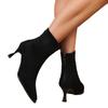 Suede Boots Women's Elastic Thin Boots Spring and Autumn New French Pointed Short Boots