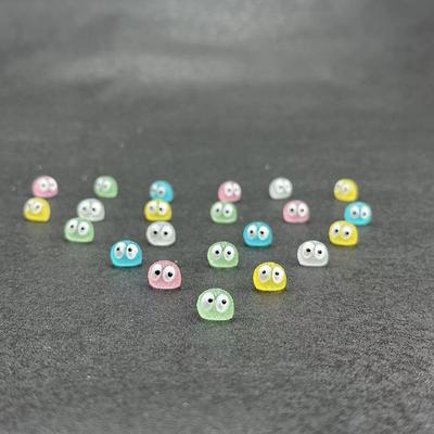 10Pcs Luminous Briquettes Elfs Black Ball Sprite Duck Figurine Home Decor Glowing Miniature Fairy Garden Decoration Accessories