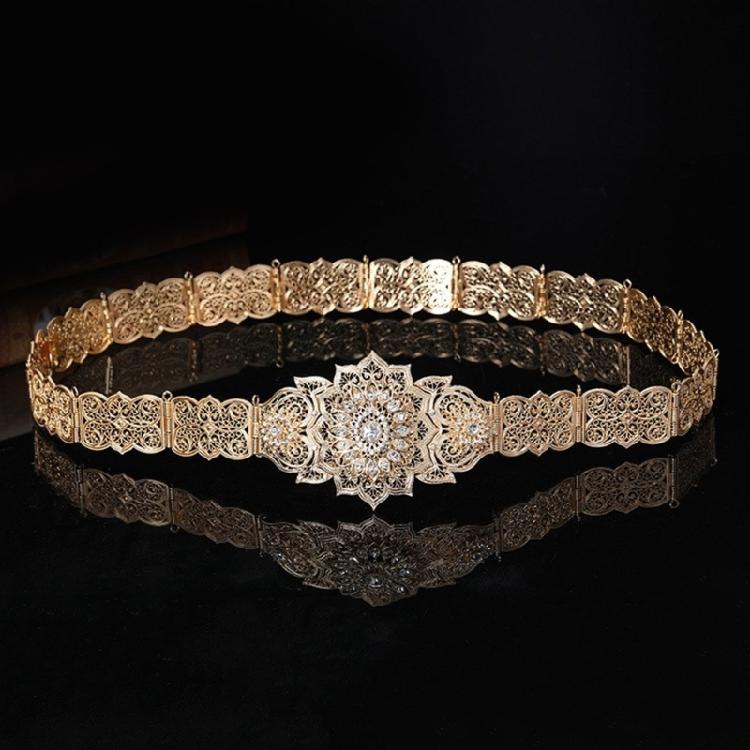 Cinturón de Cintura Tradicional Traje del Cáucaso Ruso Cinturón de Cristal para Actuaciones en Escenario Elegante Cinturón de Cintura para Traje de Boda