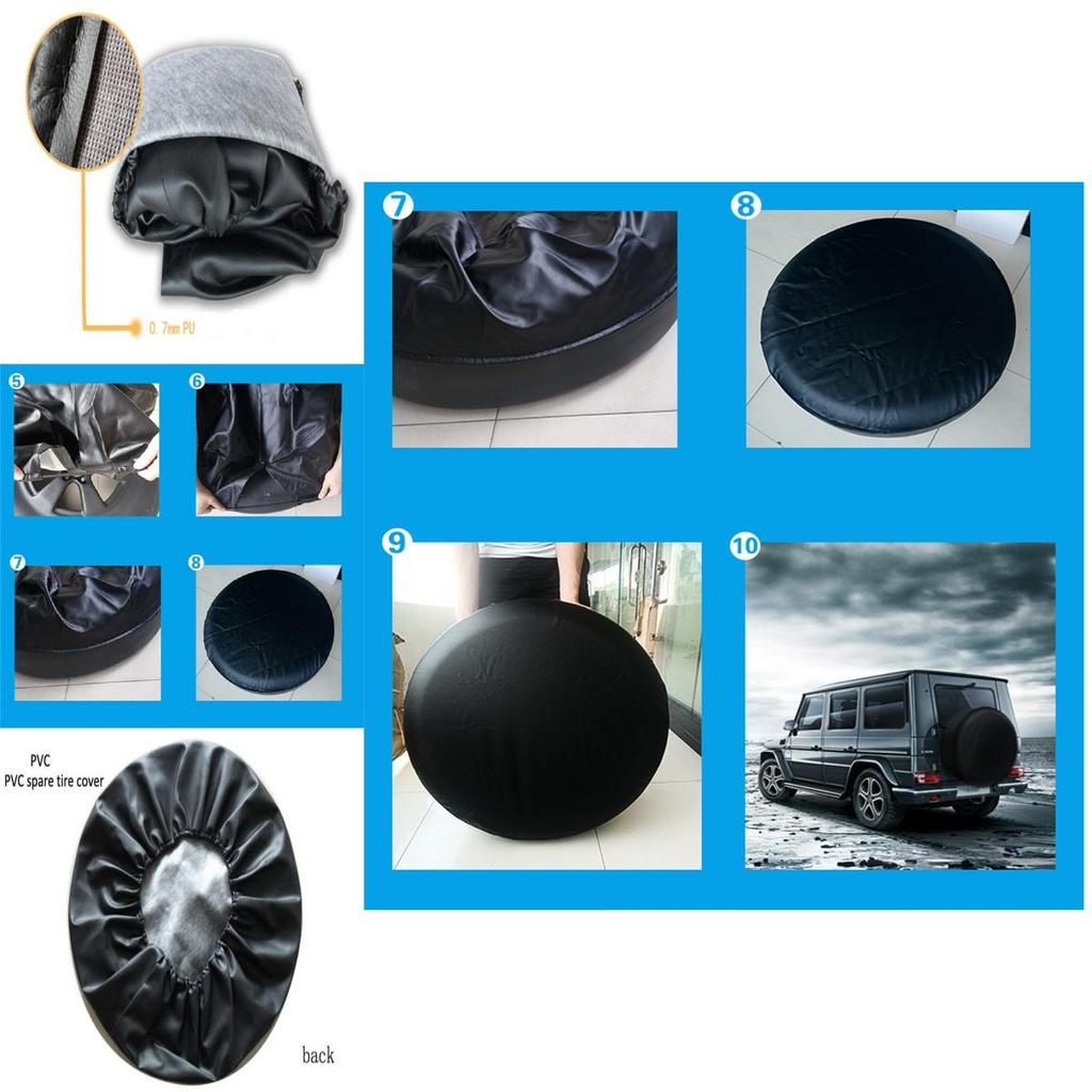 Weather-resistant Heavy-duty Pvc Leather Spare Tire Cover For Hummer Vehicles
