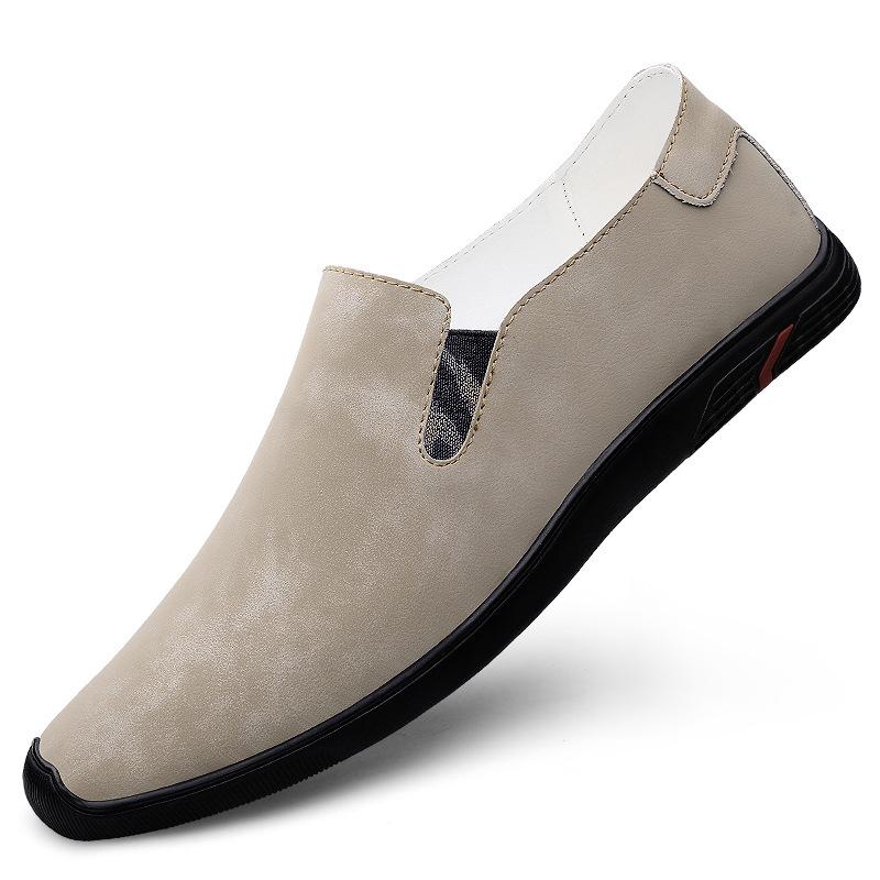 

Повседневная кожаная обувь матовая замша ретро обувь Doudou обувь для ленивых обувь для вождения с одной педалью мужская обувь 45 хаки