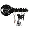 Storage Creative Wooden Organizer Key Frame Wall Mounted Modern Wall Storage Hook Boxwood Retro Hanging Storage Rack Clothing
