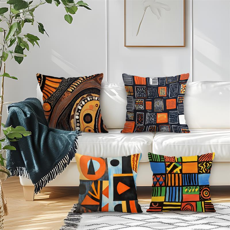 Retro Tropical Ethnic Geometric Pattern Decorative Cushions Pillowcase Cushion Cover Throw Pillow Sofa Decoration Pillowcover