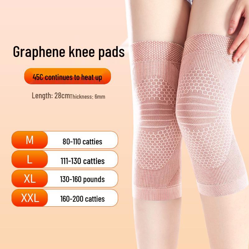 Графеновая греющая наколенная повязка для тепла суставов и комфорта в летнем кондиционированном воздухе L розовый