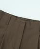 CALLAITE One-Pleat Wide Pants - Brown