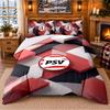 Printed 3Pcs Bedding Set PSV Eindhoven FC Pattern Bed Sheet Pillowcase For Bedroom Decor