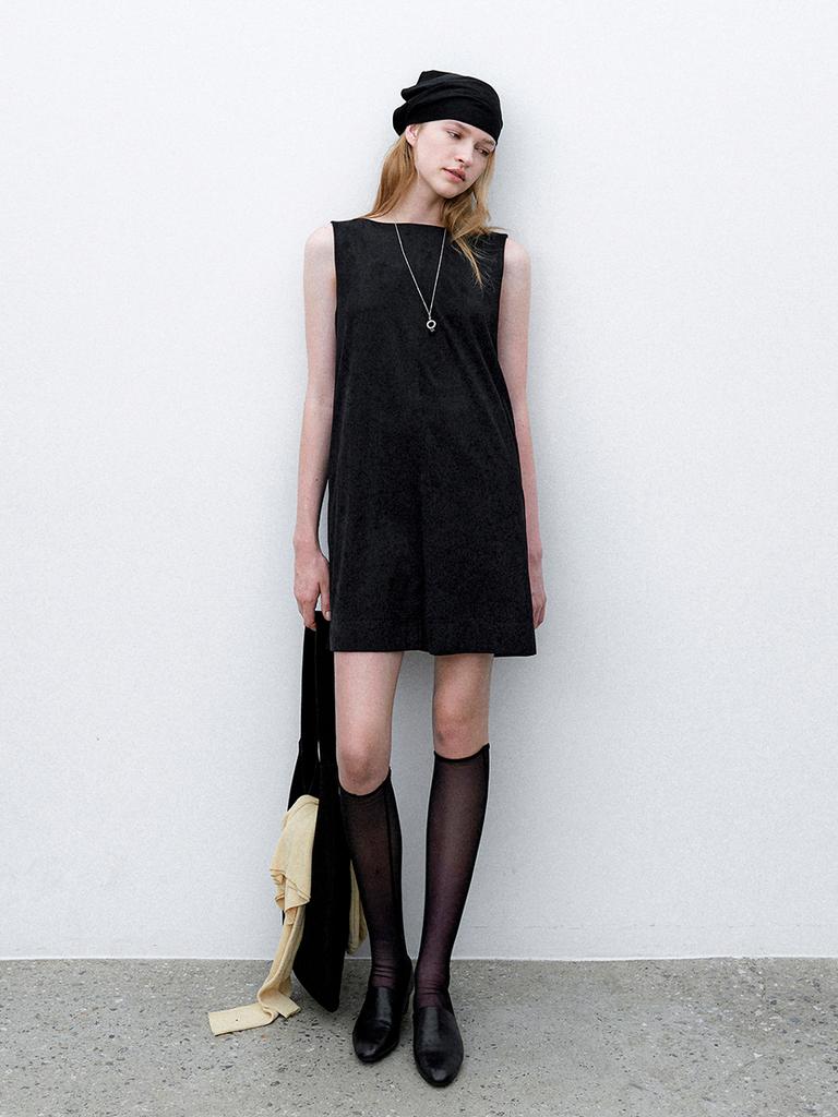 Atelier Nine Suede String Mini Dress S(Op-6294)