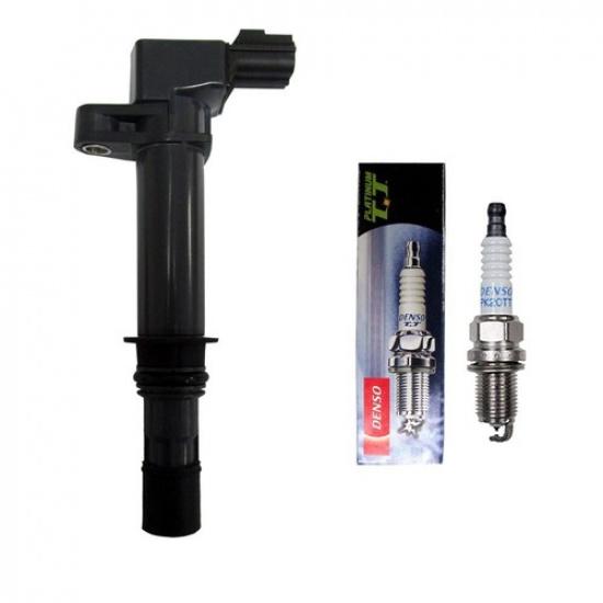 Ignition Set of (1) Ignition Coil + (1) 4504 Spark Plugs Platinum TT