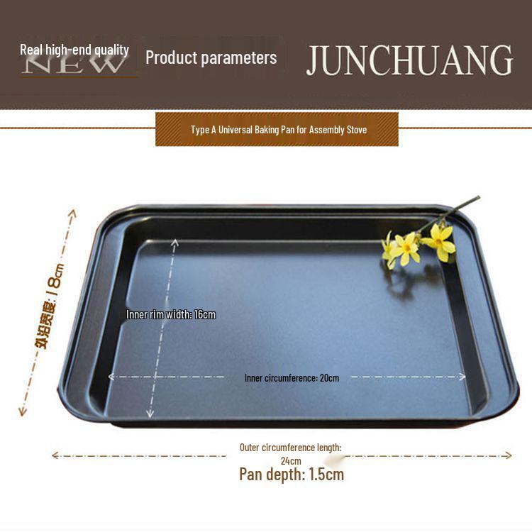 Rectangular Non-Stick Baking and Grill Pan for Oven, Bread, and Cake