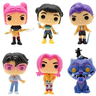 Grupo de caça às bruxas de 4 polegadas, figuras de ação Tigre Estrela com 6 cabeças móveis, periféricos de jogo, enfeites de bolo, figuras de ação, brinquedos