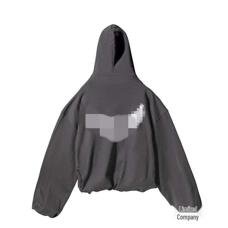 INS HYPE FIVE Kanye West Style Double-Layer Hooded Sweatshirt with Pigeon Print and Cotton Padding