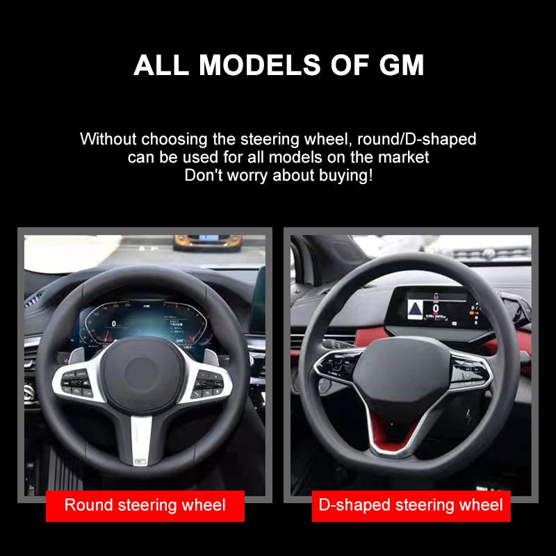 2pcs Carbon Fiber Non-Slip Steering Wheel Cover Car Accessories For Buick Regal GS GL6 GL8 Avenir Lacrosse Riviera Envision Lesabre Velite