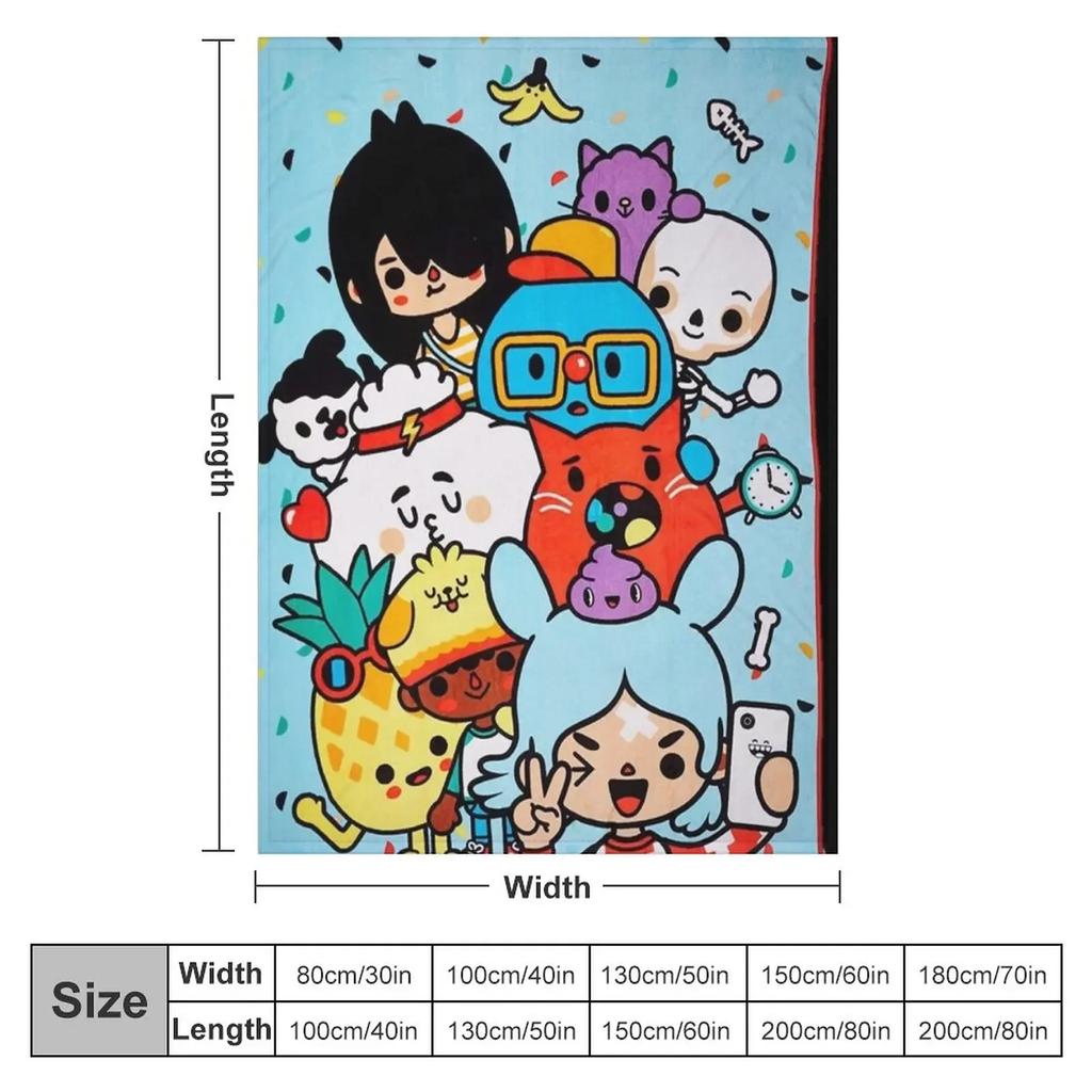 Toca boca life děti šťastné Throw Deka Měkká deka Deka Fluffy