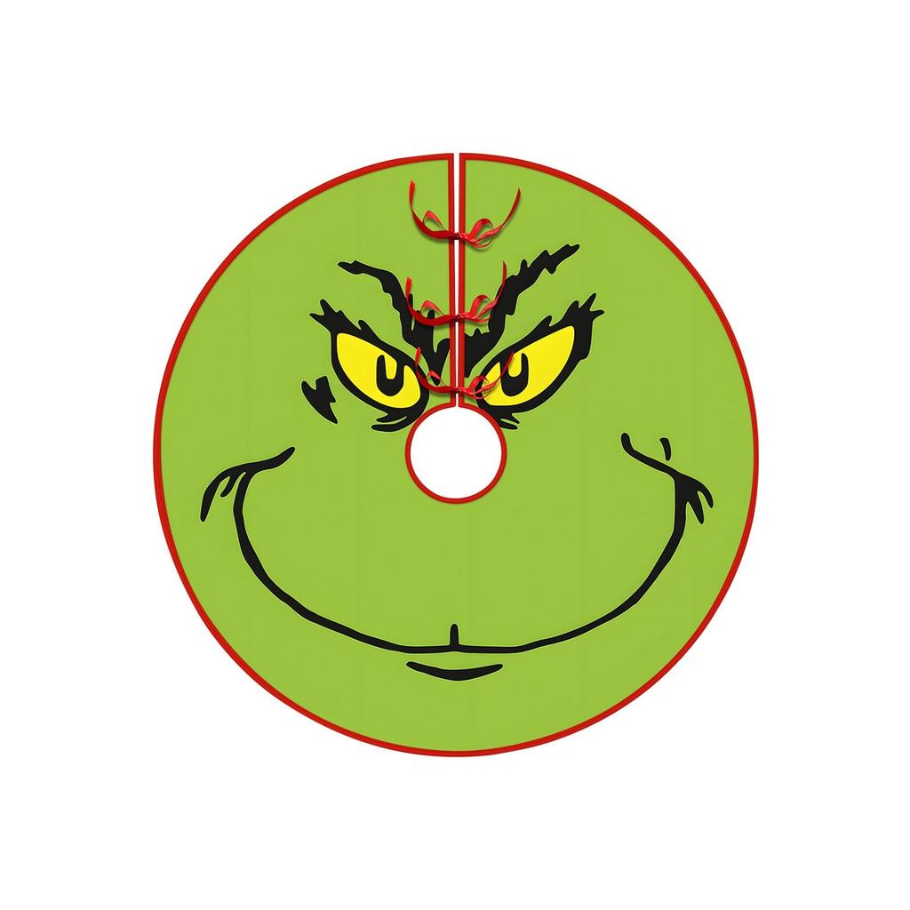 Christmas Tree Skirt Creative Exquisite Printing Santa Clauss Tree Bottom Decoration Christmas Supplies Ornaments