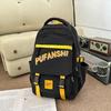 Schoolbag new Korean version ins high value fresh candy color letter backpack junior high school students simple and lightweight backpack