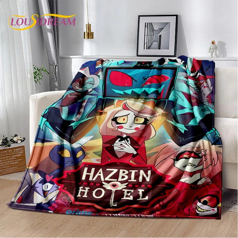 2026 H-Hazbin Hotel Charlie Cartoon Soft Blanket,Soft Throw Blanket for Home Bedroom Bed Sofa Picnic Travel Cover Child Gift