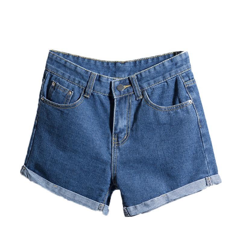 Summer Korean Women's New Curled-edge Casual Women High-waisted Shorts Jeans Women's Pants