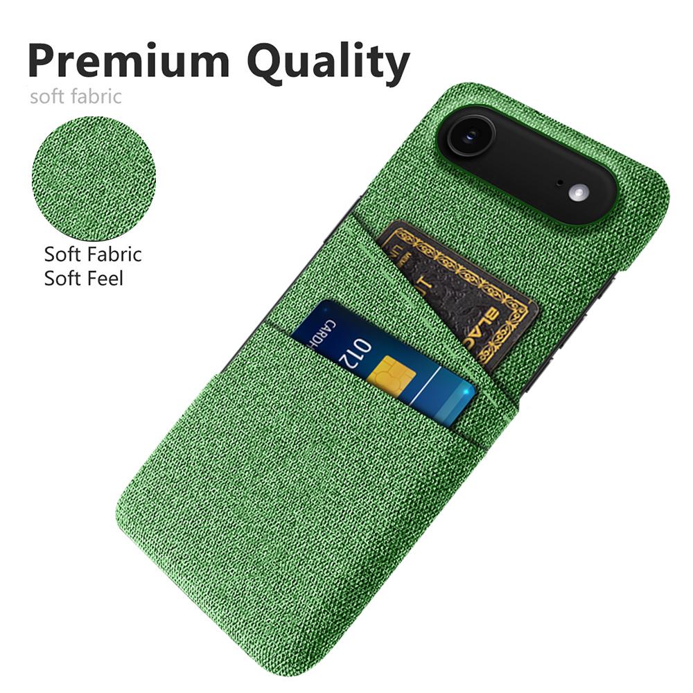 For iPhone Air Case Cloth + Hard PC Phone Cover with Dual Card Slots