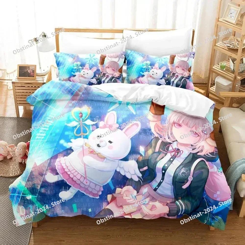 Top Anime Danganronpa V3 Chiaki Nanami Bedding Set Printed single Comforter Duvet Cover Pillow Case 3 Pieces Set Kids Adult Size